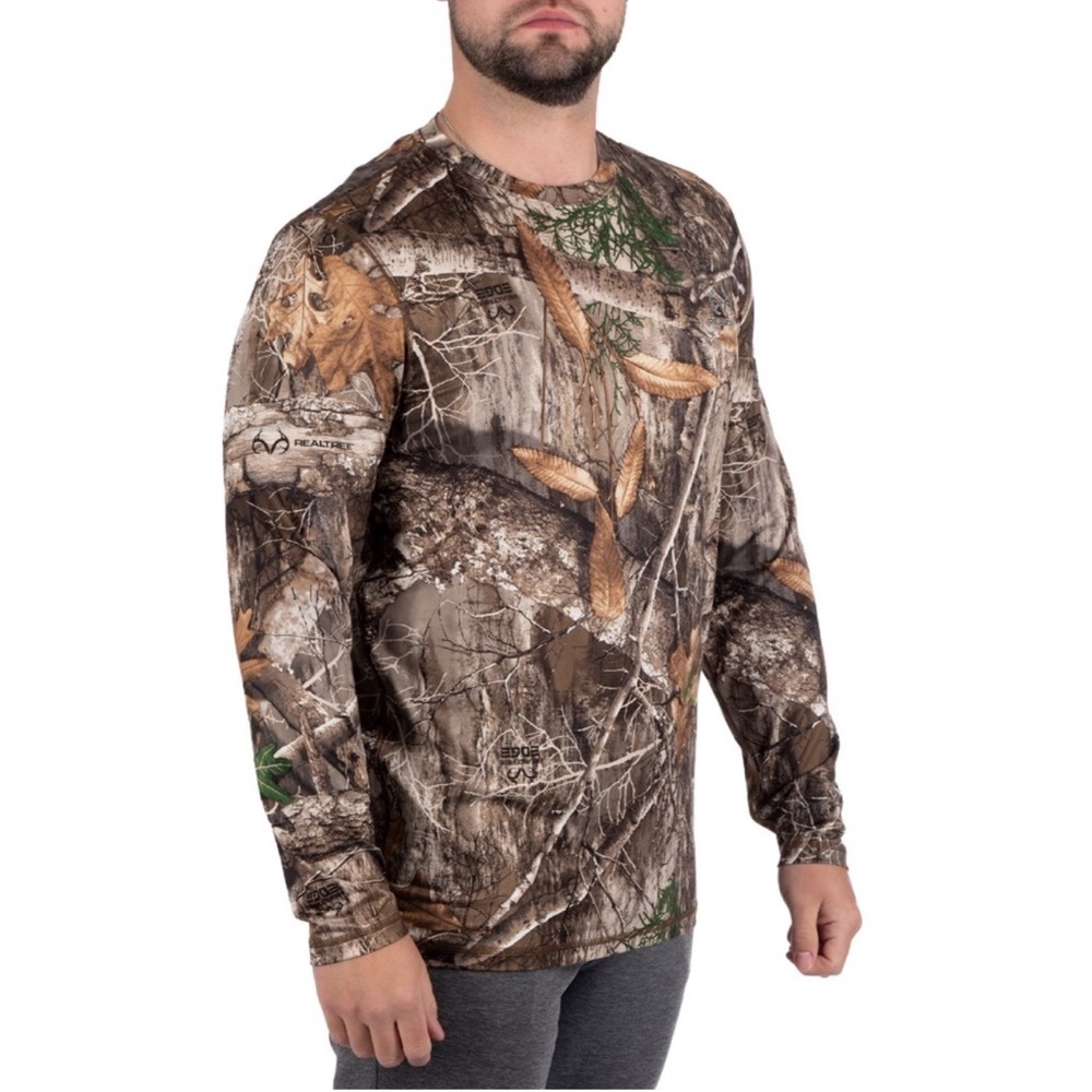 NWT Men's Long Sleeve Camo Tee Hunting Performance Shirt by Realtree, Size: 3XL